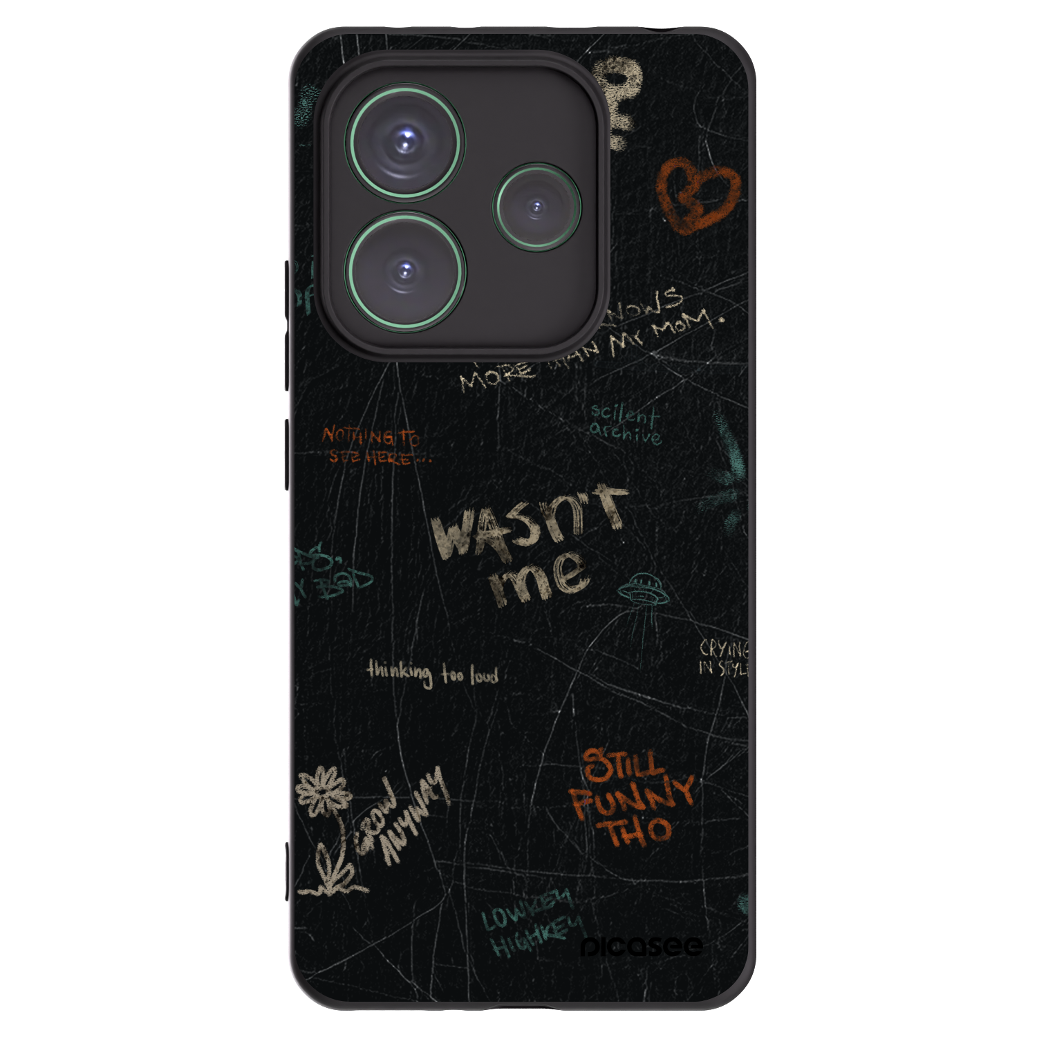Silikónový čierny obal pre Xiaomi Redmi Note 14 5G - CONFESSION