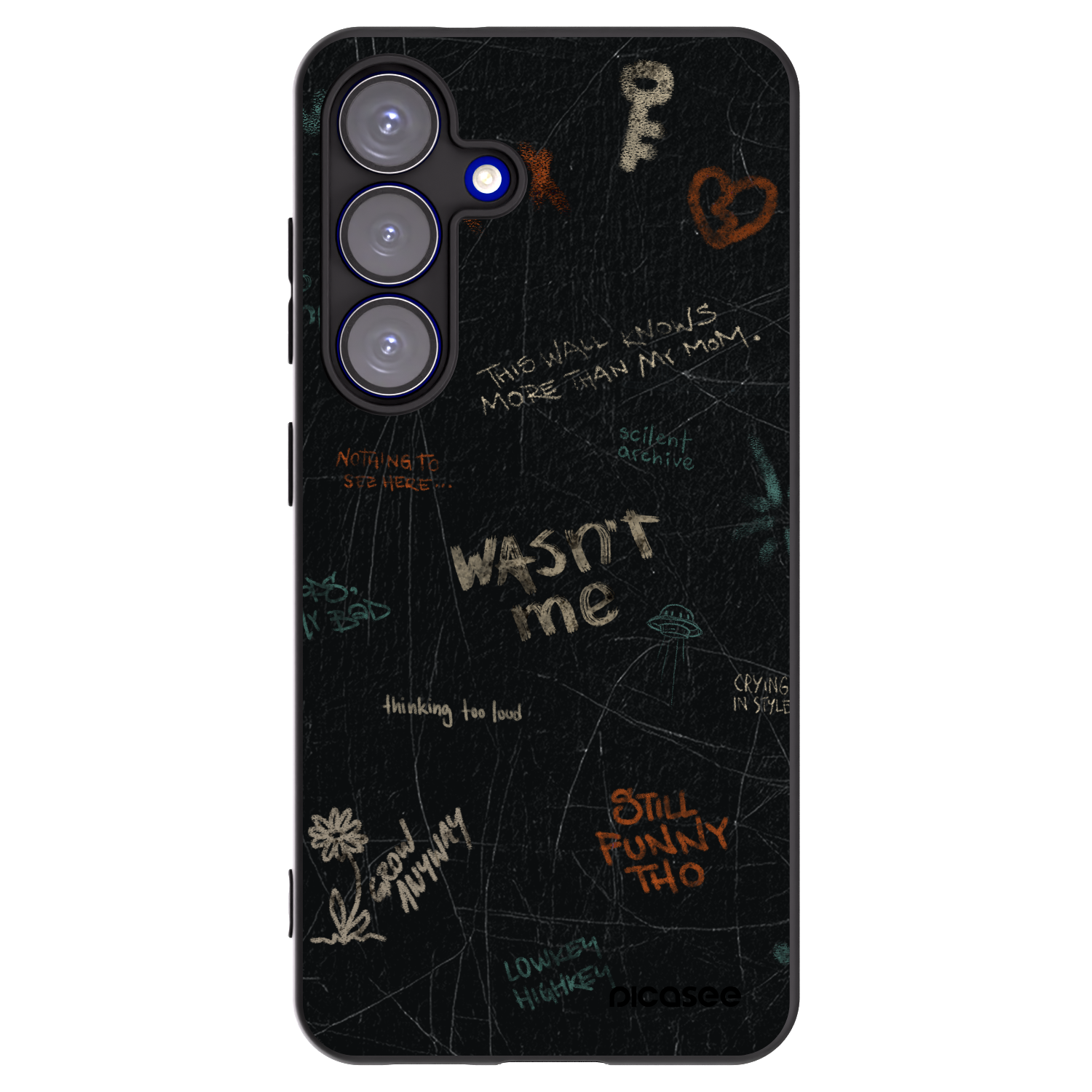 Picasee silikónový čierny obal pre Samsung Galaxy S25 5G - CONFESSION