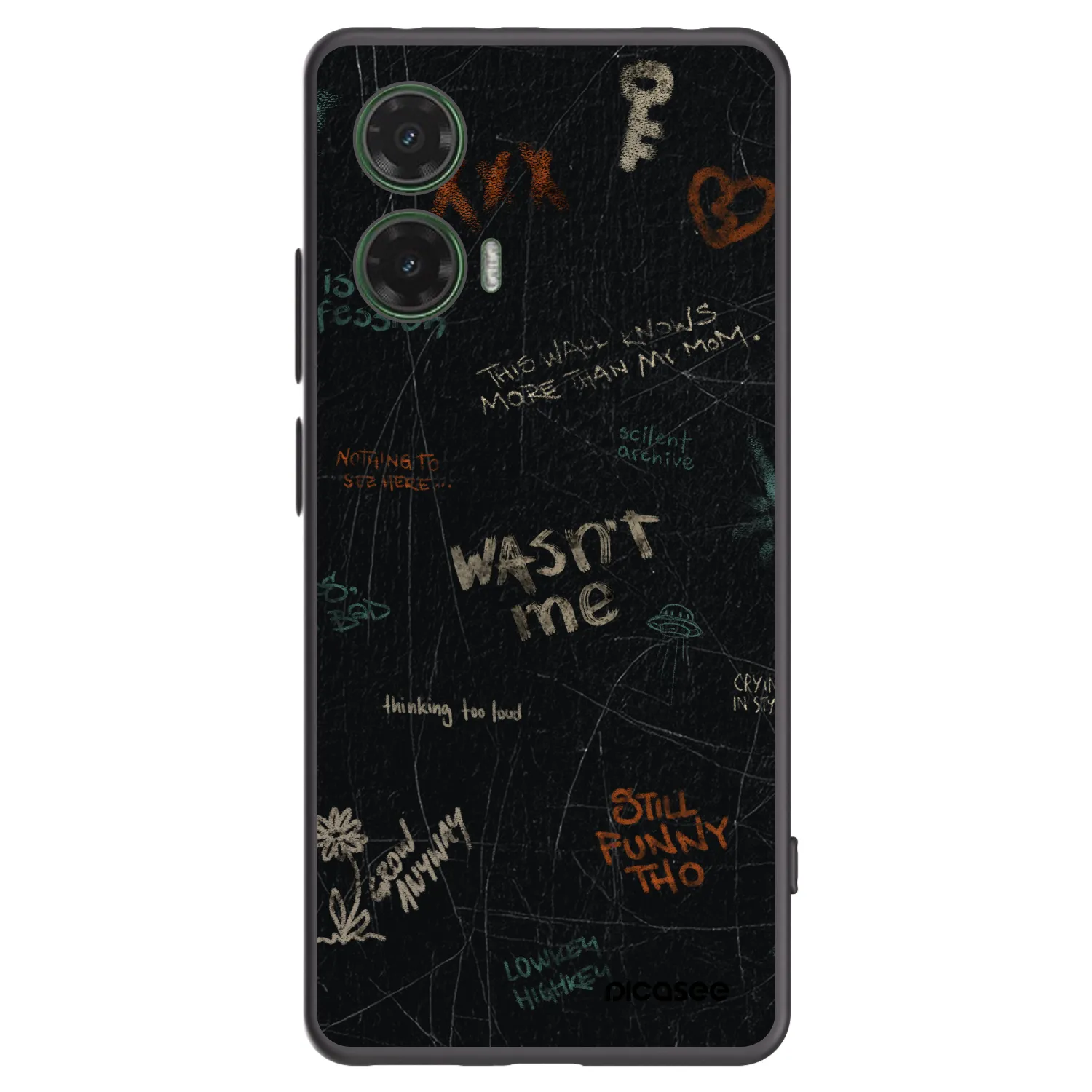 Picasee silikónový čierny obal pre Motorola Moto G35 5G - CONFESSION