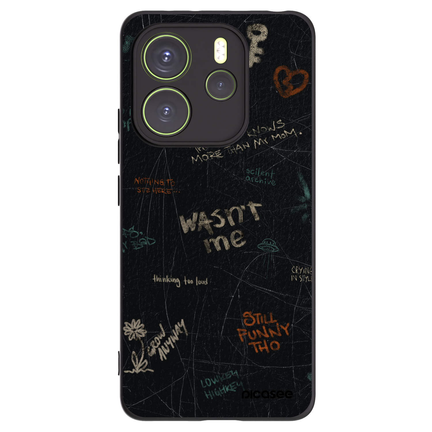 Picasee silikónový čierny obal pre Xiaomi Redmi Note 14 4G - CONFESSION