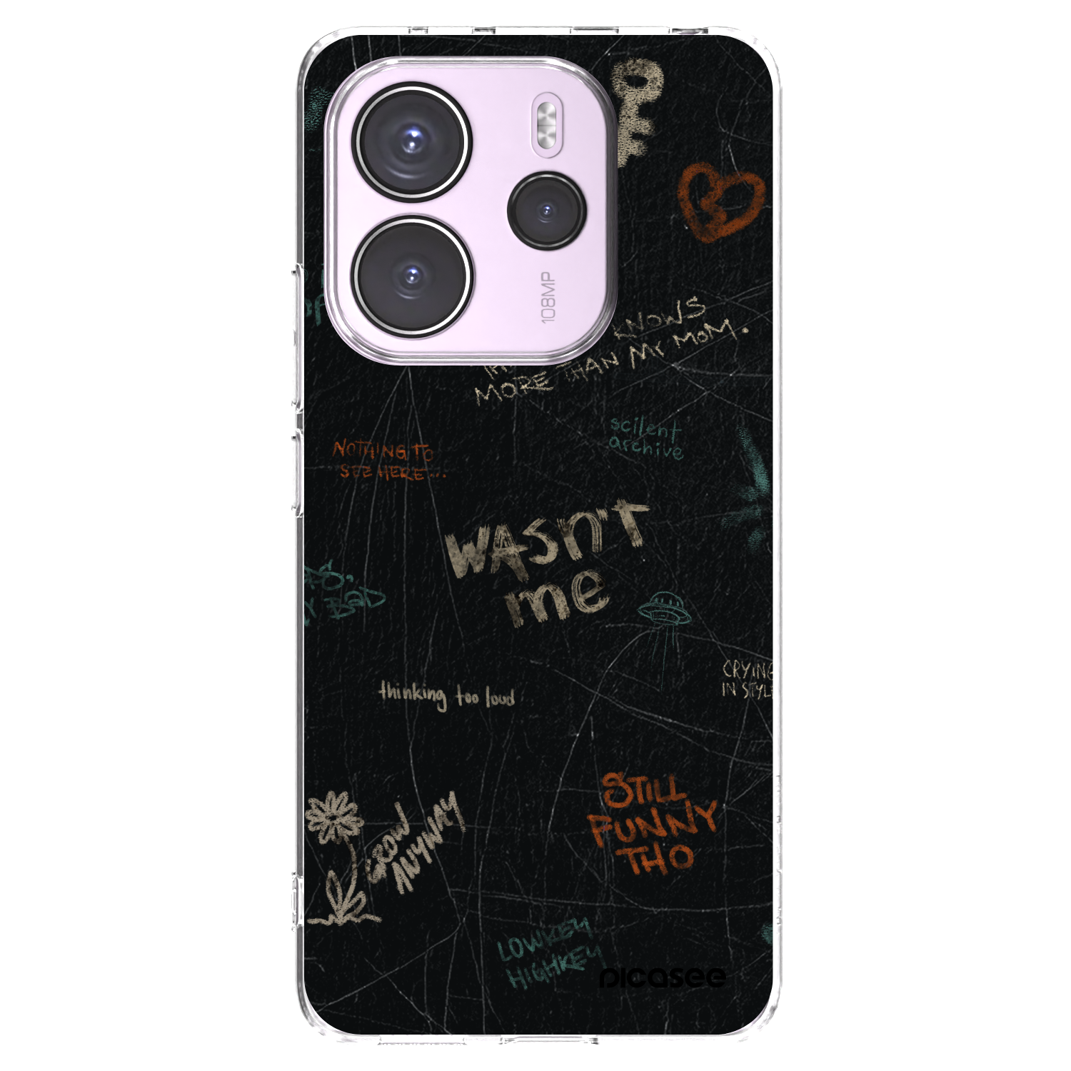 Picasee silikónový prehľadný obal pre Xiaomi Redmi Note 14 4G - CONFESSION