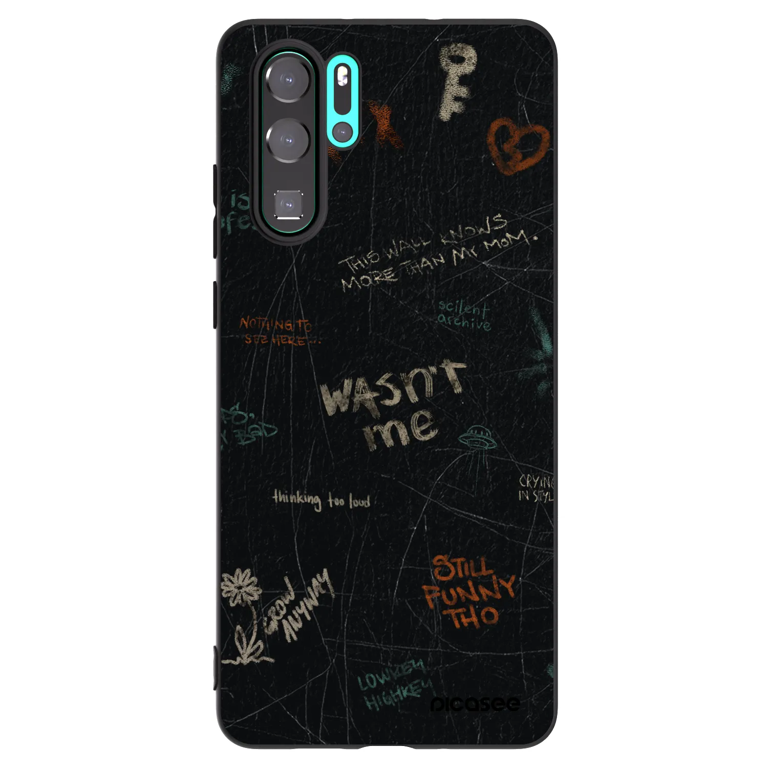 Picasee silikónový čierny obal pre Huawei P30 Pro - CONFESSION