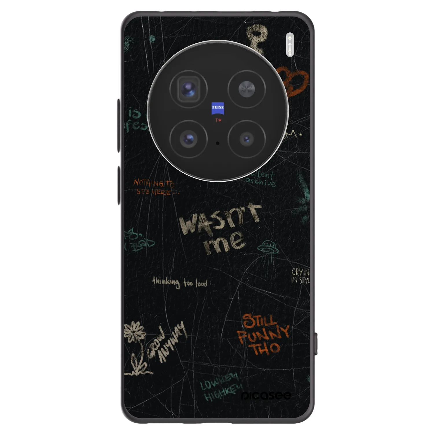 Picasee silikónový čierny obal pre Vivo X200 Pro - CONFESSION