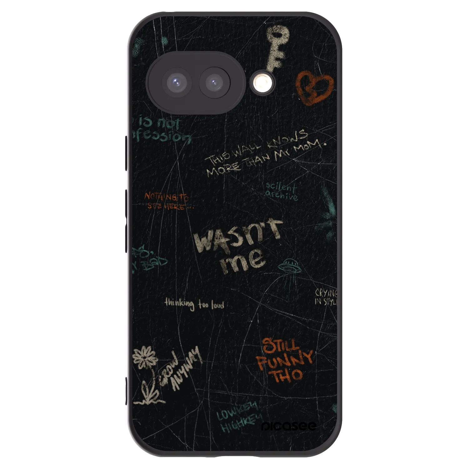 Picasee silikónový čierny obal pre Google Pixel 9a - CONFESSION