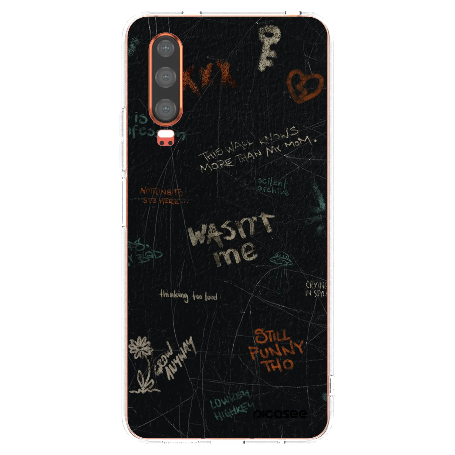 Picasee silikónový prehľadný obal pre Huawei P30 - CONFESSION