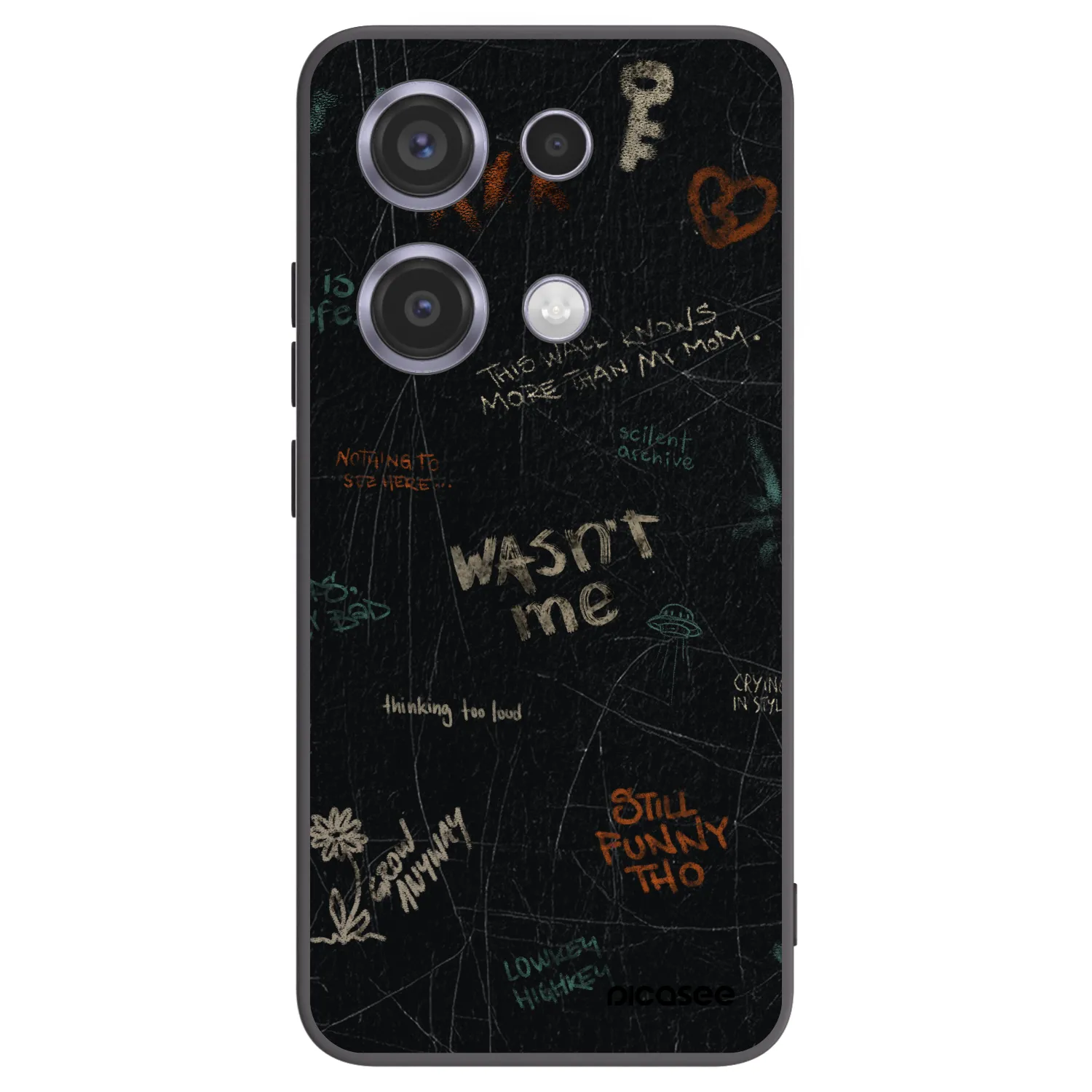 Picasee silikónový čierny obal pre Xiaomi Redmi Note 14S - CONFESSION