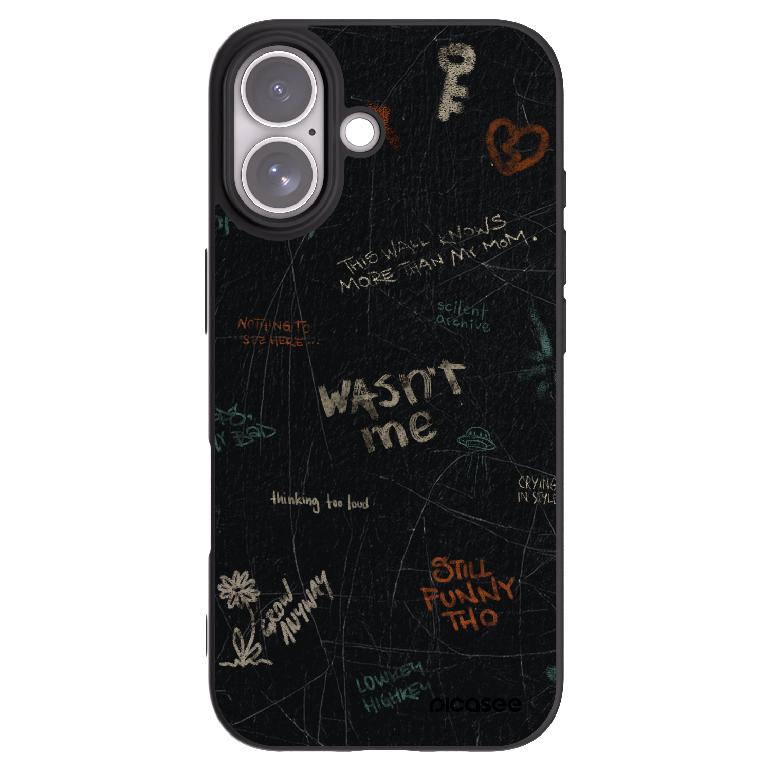 Picasee silikónový čierny obal pre Apple iPhone 17 - CONFESSION