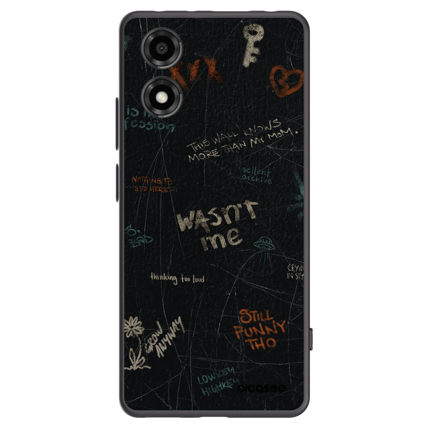 Picasee silikónový čierny obal pre Motorola Moto E14 - CONFESSION