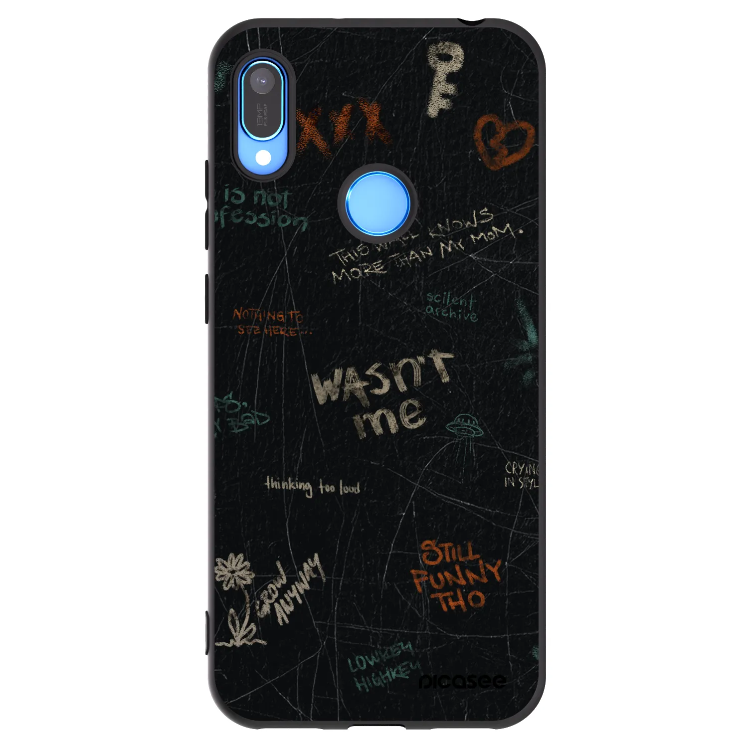 Picasee silikónový čierny obal pre Huawei Y6 2019 - CONFESSION