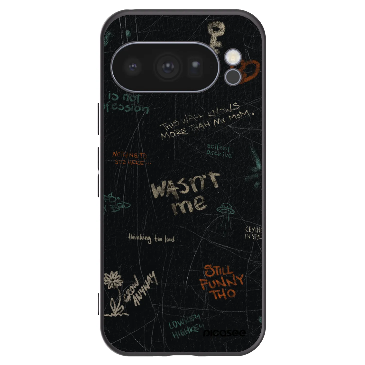 Picasee silikónový čierny obal pre Google Pixel 10 Pro - CONFESSION