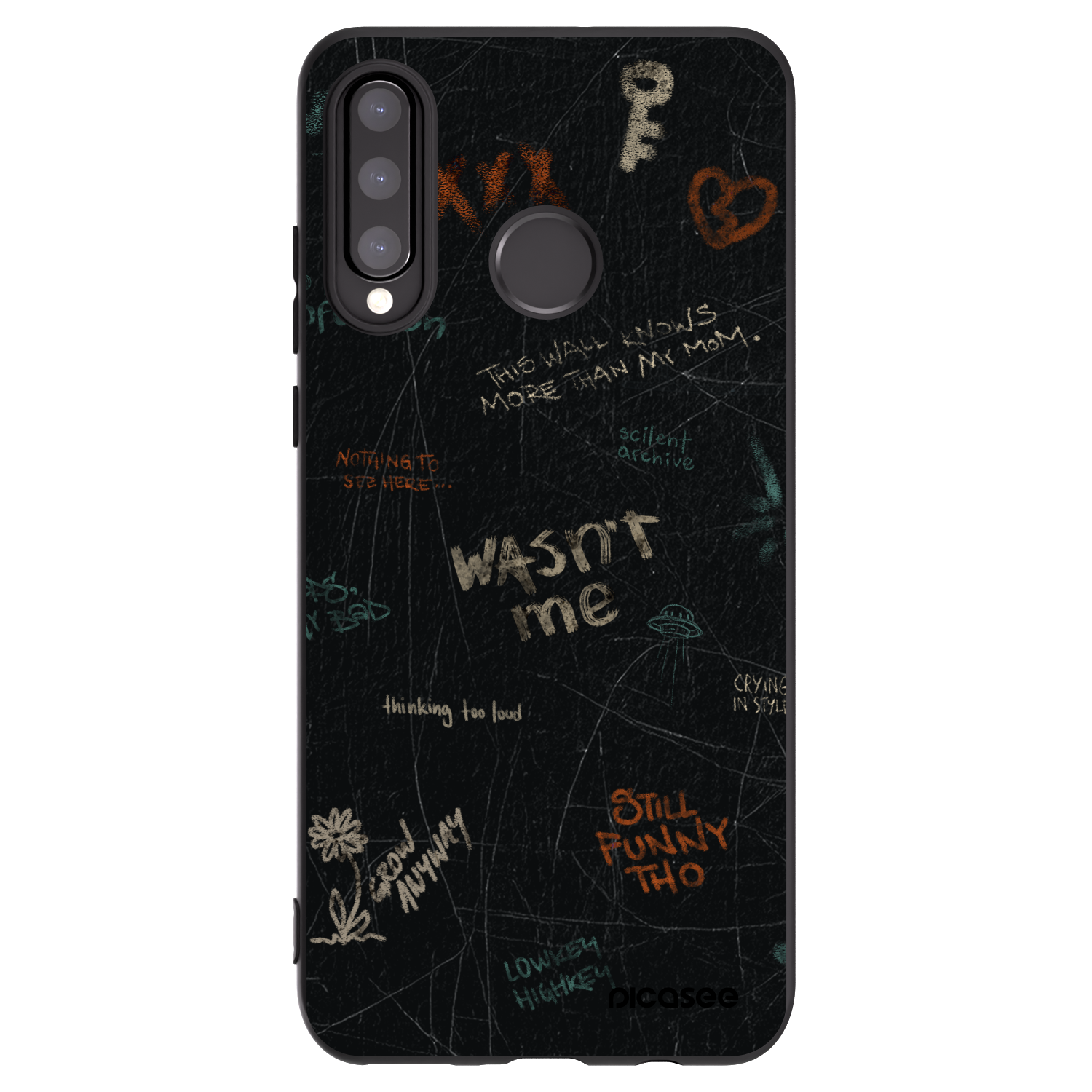 Picasee silikónový čierny obal pre Huawei P30 Lite - CONFESSION
