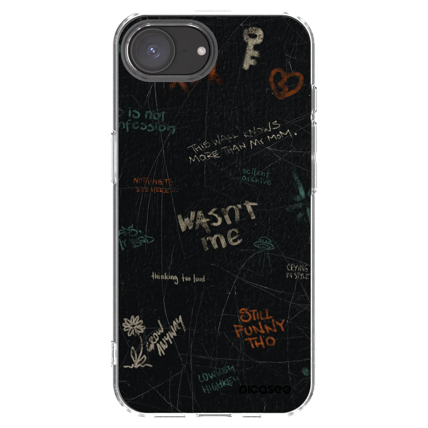 Picasee silikónový prehľadný obal pre Apple iPhone 17e - CONFESSION