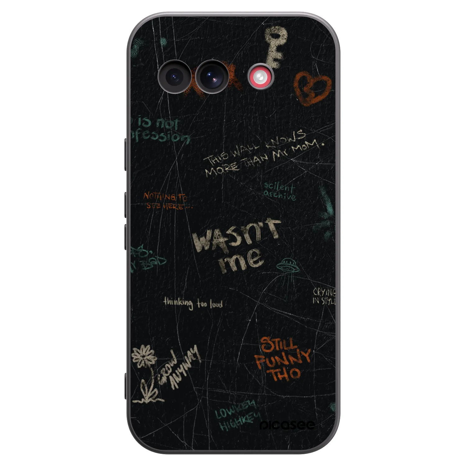 Picasee silikónový čierny obal pre Google Pixel 10a - CONFESSION