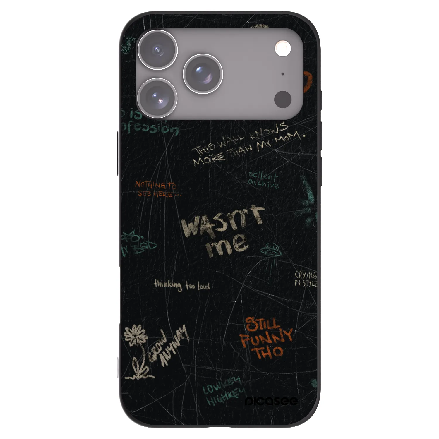 Picasee silikónový čierny obal pre Apple iPhone 18 Pro Max - CONFESSION