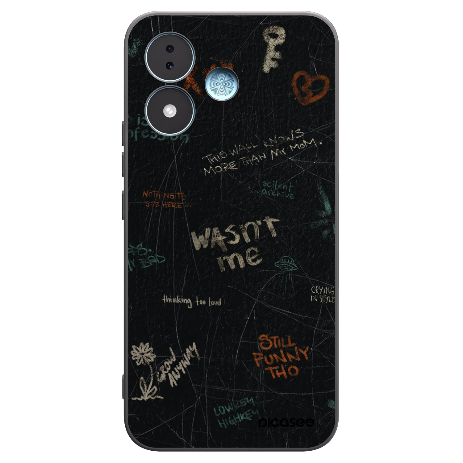 Picasee silikónový čierny obal pre Xiaomi Redmi Note 17 5G - CONFESSION