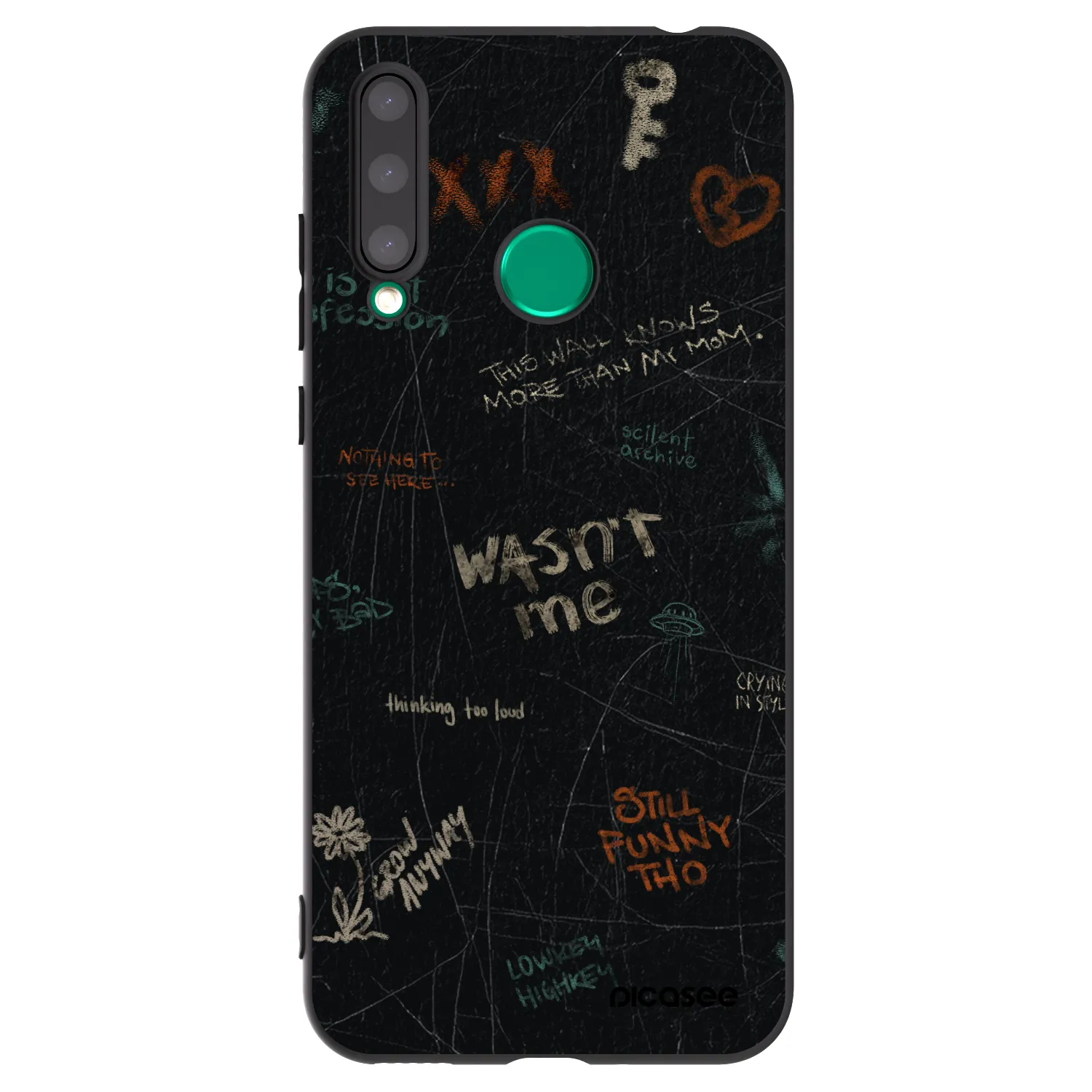 Picasee silikónový čierny obal pre Honor 20 Lite - CONFESSION