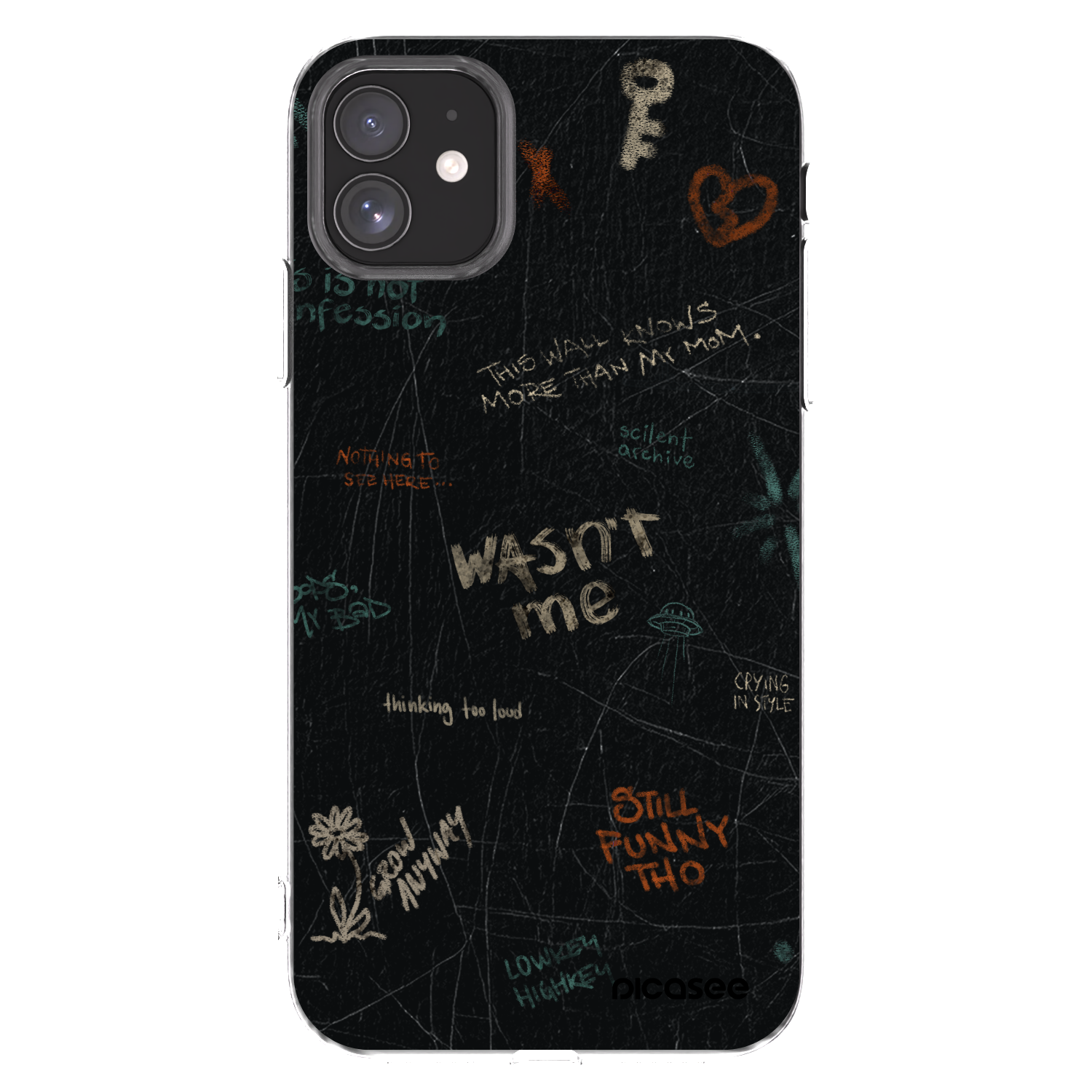 Picasee silikónový prehľadný obal pre Apple iPhone 11 - CONFESSION
