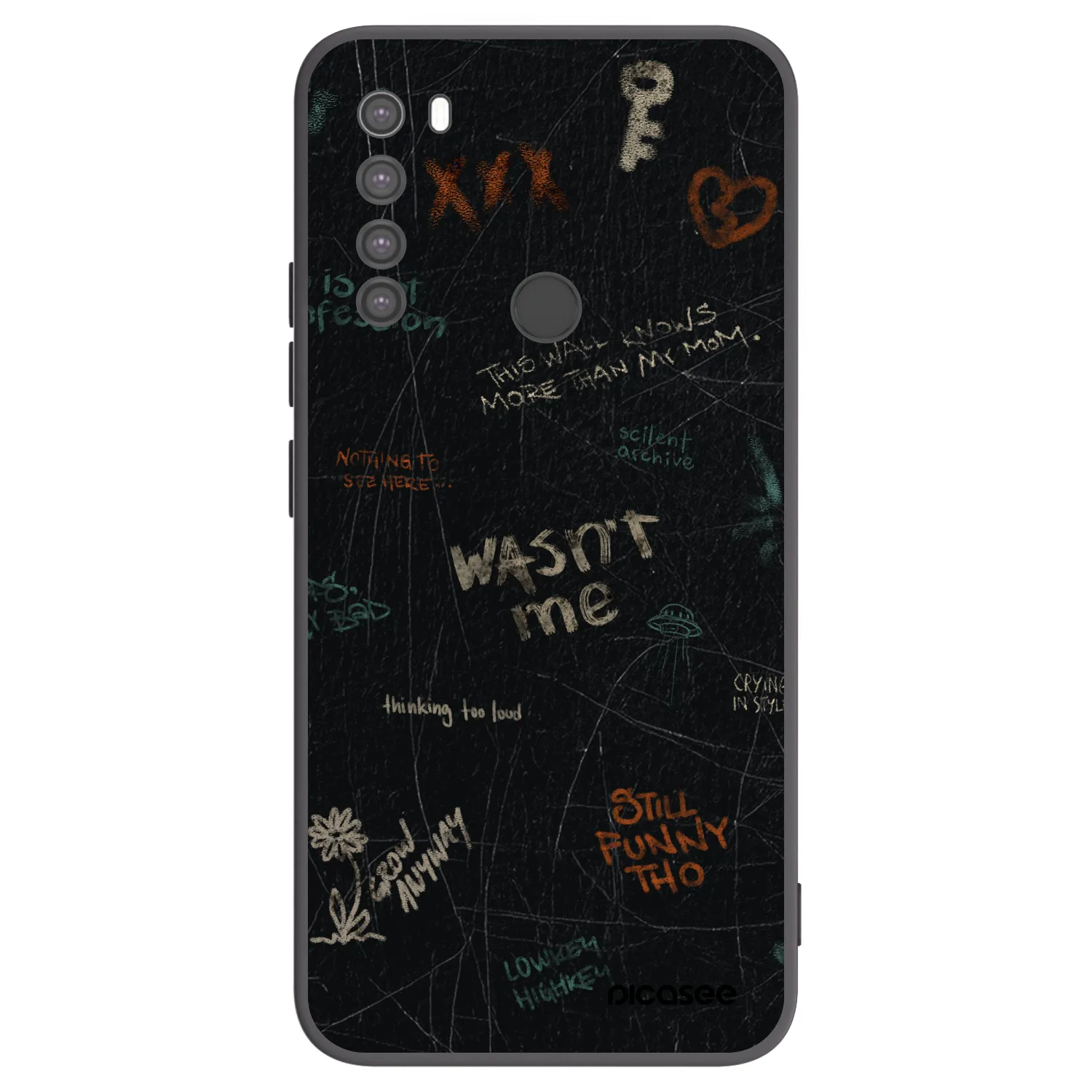Picasee silikónový čierny obal pre Xiaomi Redmi Note 8 - CONFESSION