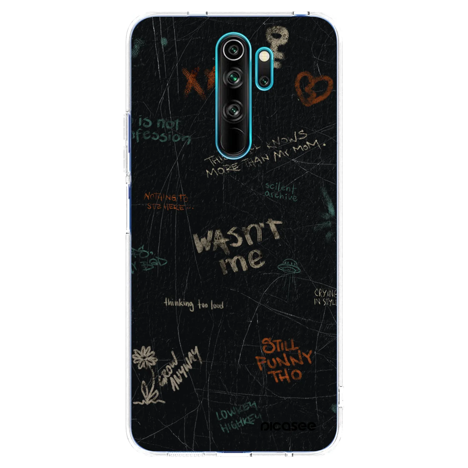 Picasee silikónový prehľadný obal pre Xiaomi Redmi Note 8 Pro - CONFESSION