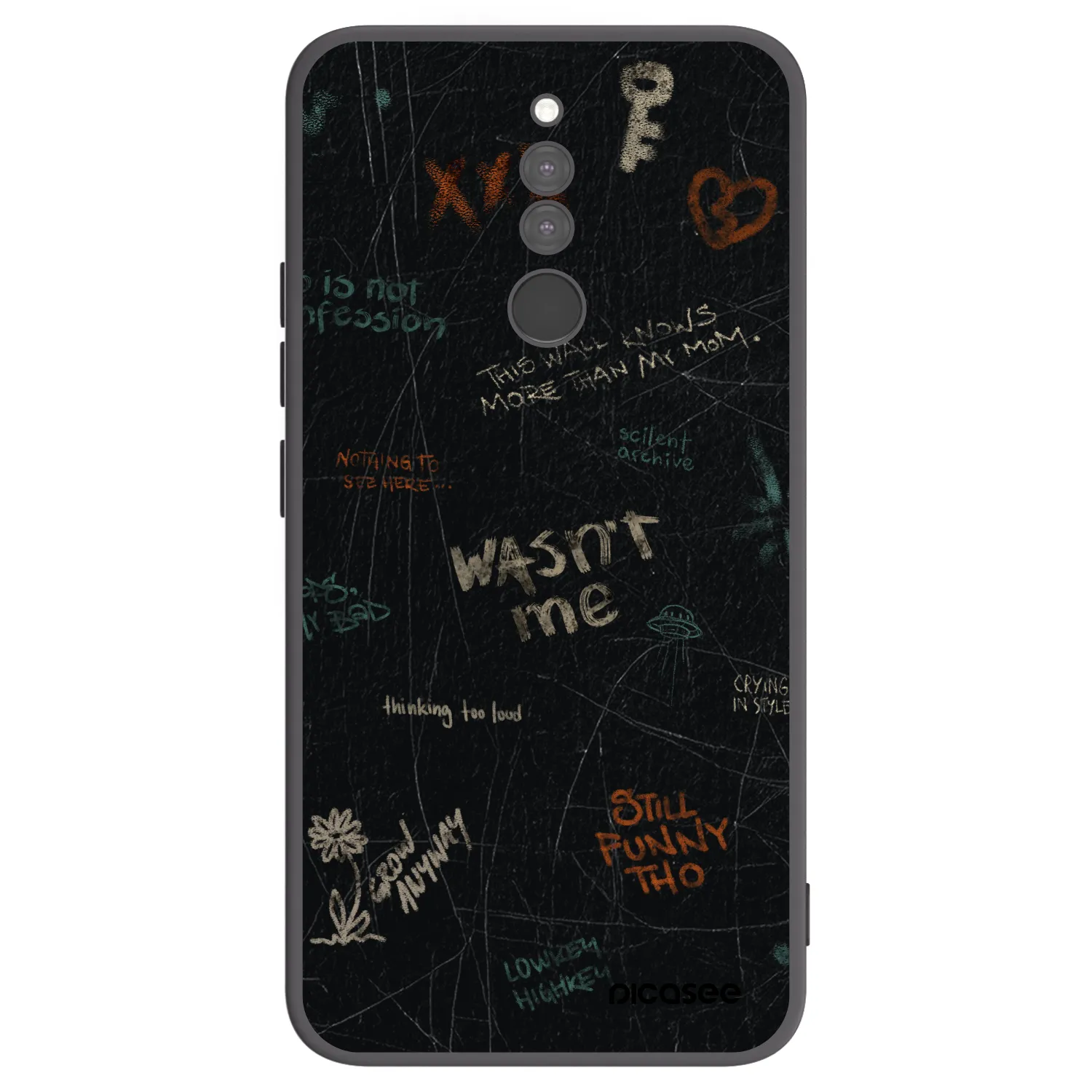 Picasee silikónový čierny obal pre Xiaomi Redmi 8 - CONFESSION