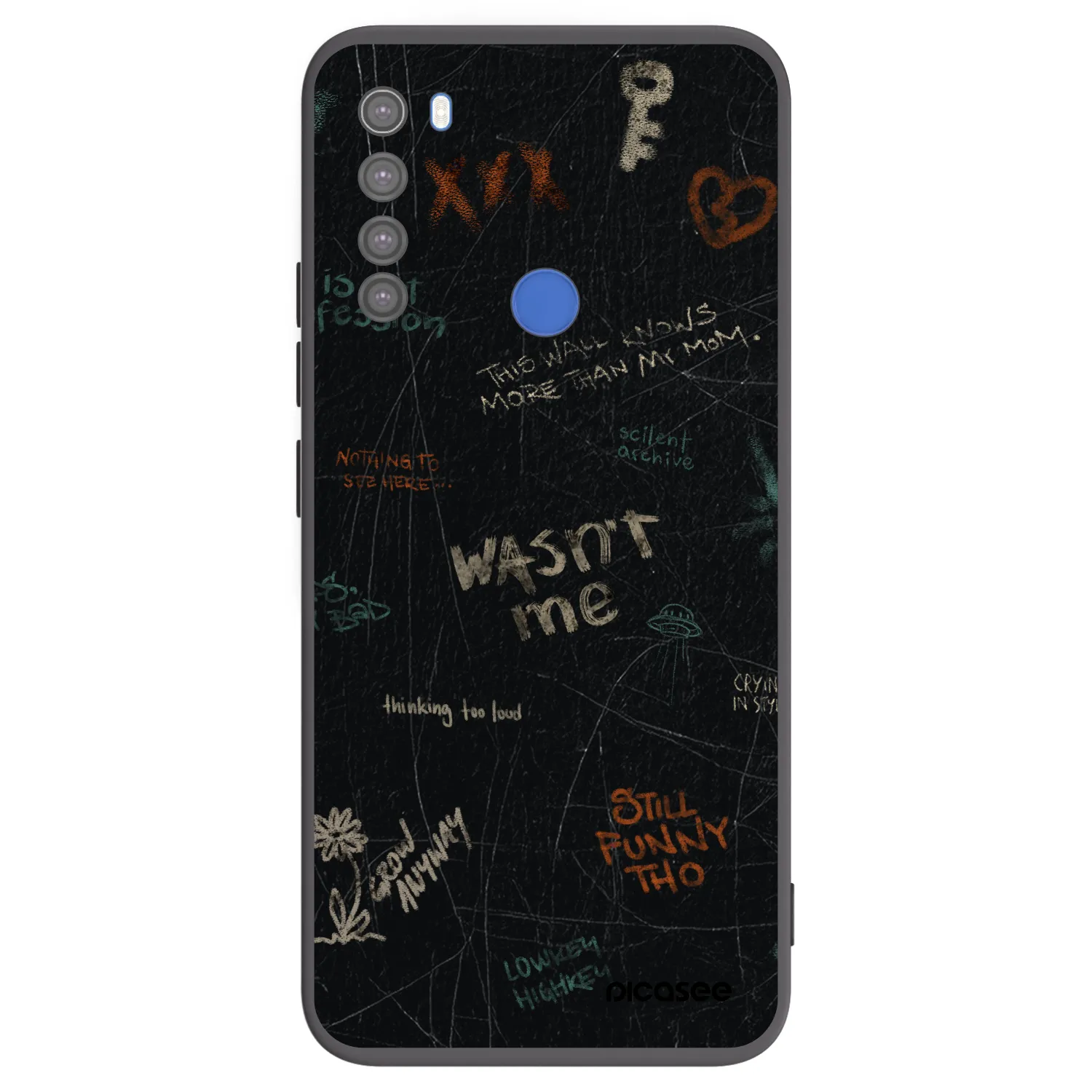 Picasee silikónový čierny obal pre Xiaomi Redmi Note 8T - CONFESSION