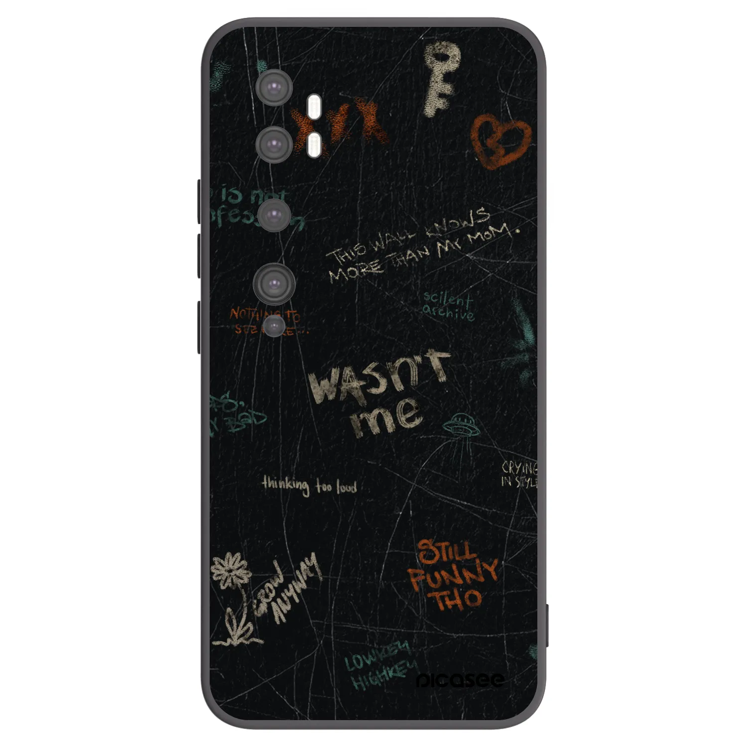 Picasee silikónový čierny obal pre Xiaomi Mi Note 10 (Pro) - CONFESSION