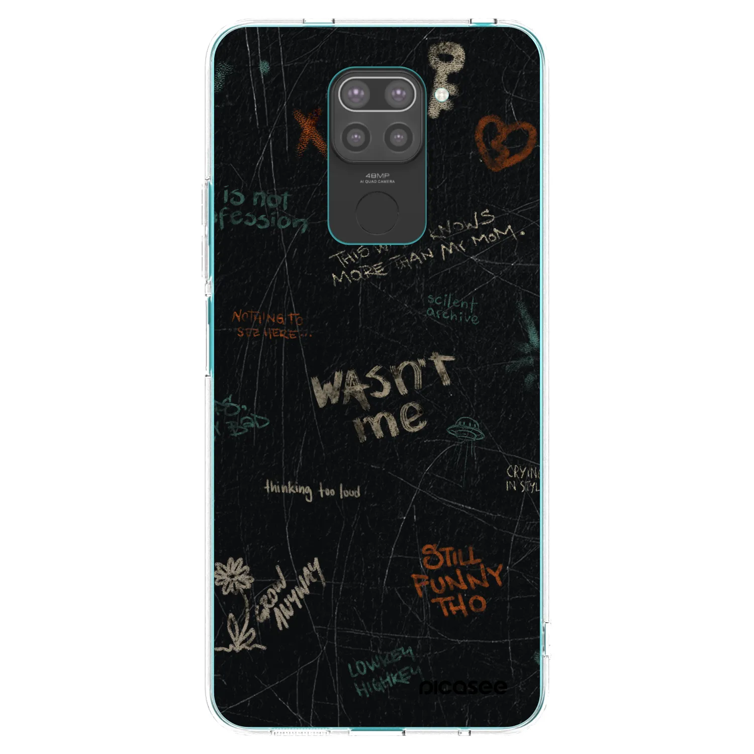 Picasee silikónový čierny obal pre Xiaomi Redmi Note 9 - CONFESSION