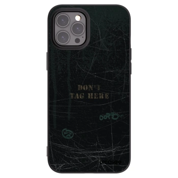 Picasee silikónový čierny obal pre Apple iPhone 12 Pro Max - DON´T TAG