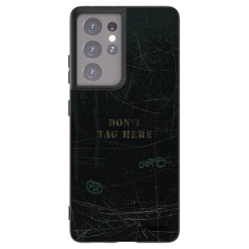 Picasee silikónový čierny obal pre Samsung Galaxy S21 Ultra 5G G998B - DON´T TAG