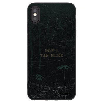 Picasee silikónový čierny obal pre Apple iPhone XS Max - DON´T TAG
