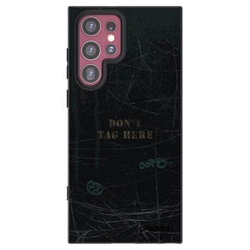 Picasee silikónový čierny obal pre Samsung Galaxy S22 Ultra 5G - DON´T TAG