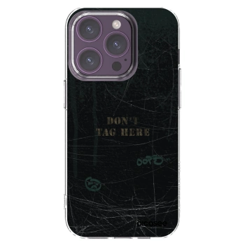 Picasee silikónový prehľadný obal pre Apple iPhone 14 Pro - DON´T TAG