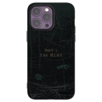 Picasee silikónový čierny obal pre Apple iPhone 14 Pro Max - DON´T TAG