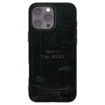 Picasee silikónový čierny obal pre Apple iPhone 16 Pro Max - DON´T TAG