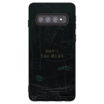 Picasee silikónový čierny obal pre Samsung Galaxy S10 G973 - DON´T TAG