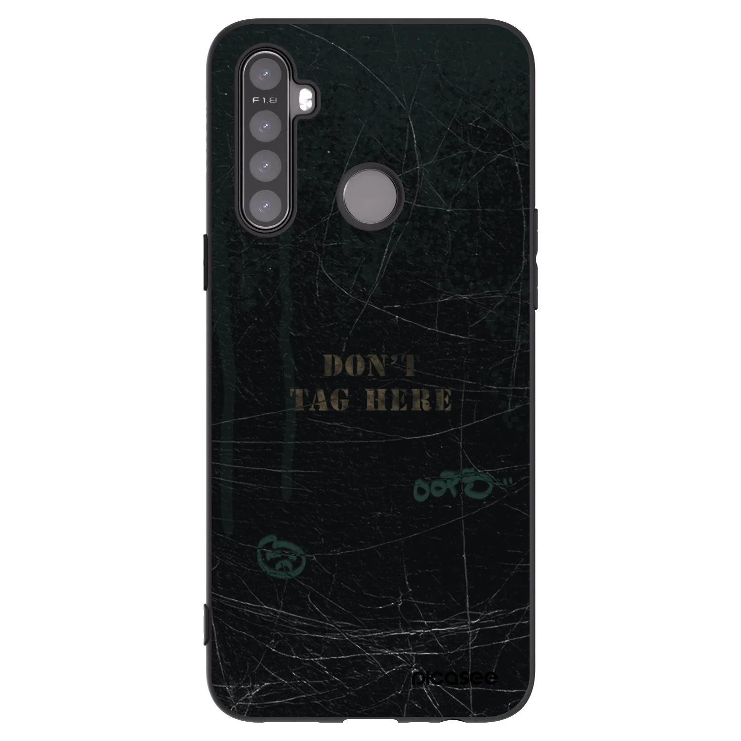 Picasee silikónový čierny obal pre Realme 6i - DON´T TAG