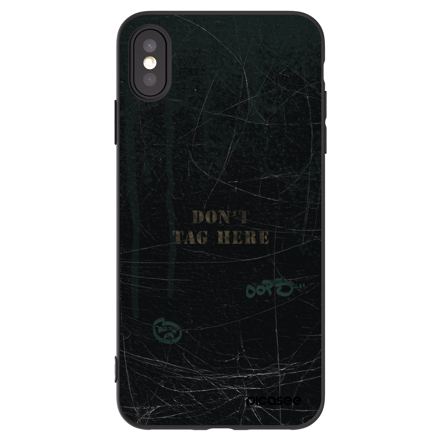 Picasee silikónový čierny obal pre Apple iPhone XS Max - DON´T TAG