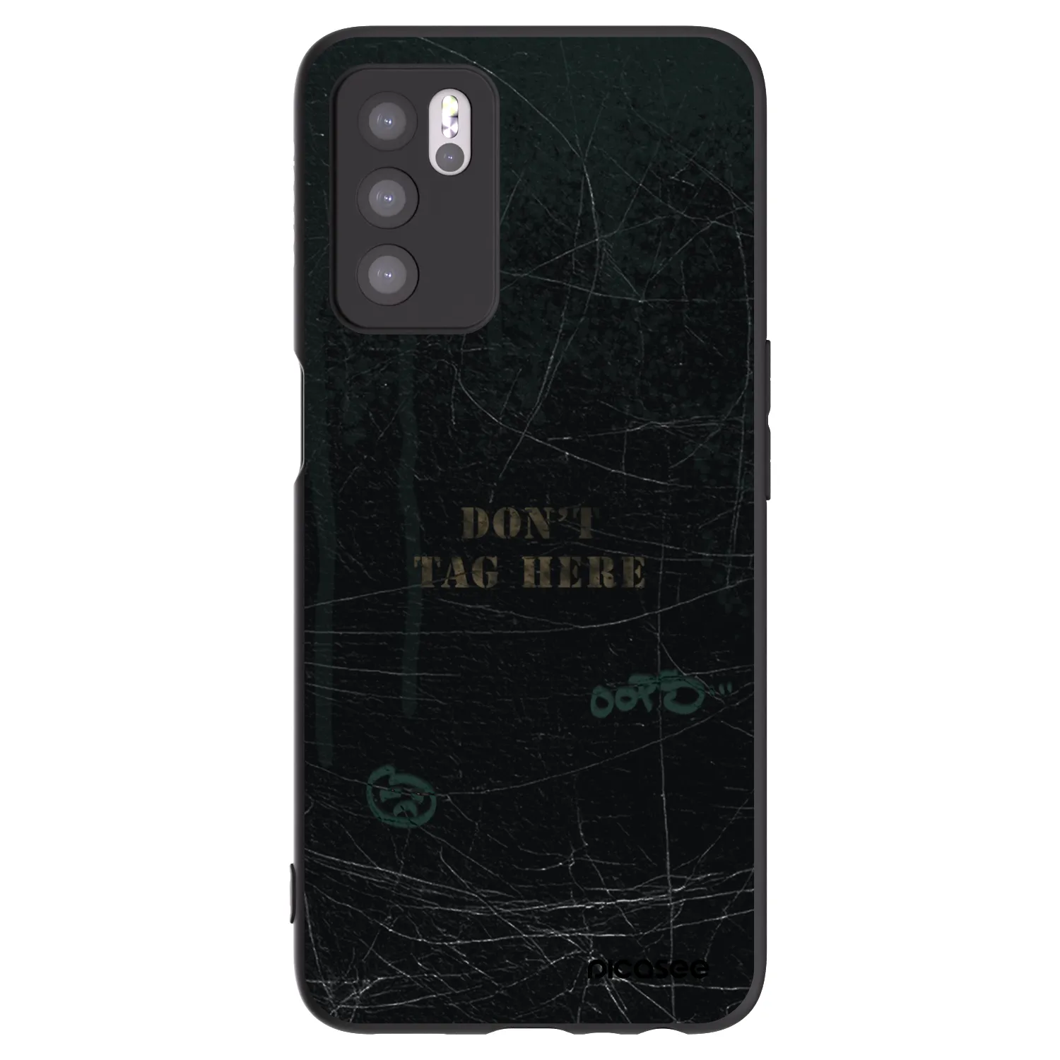 Picasee silikónový čierny obal pre OPPO A16s - DON´T TAG