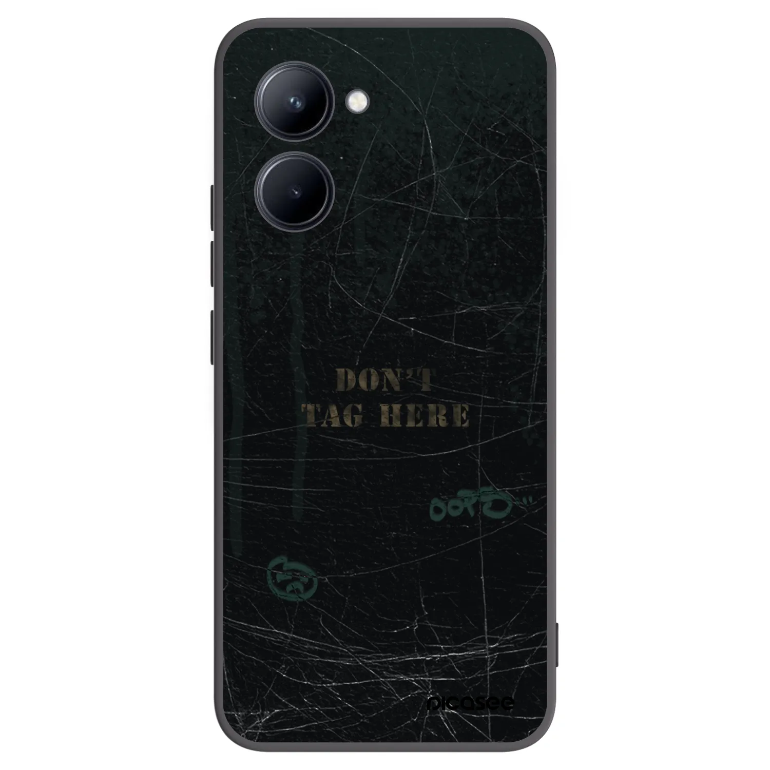Picasee silikónový čierny obal pre Realme C33 (2023) - DON´T TAG