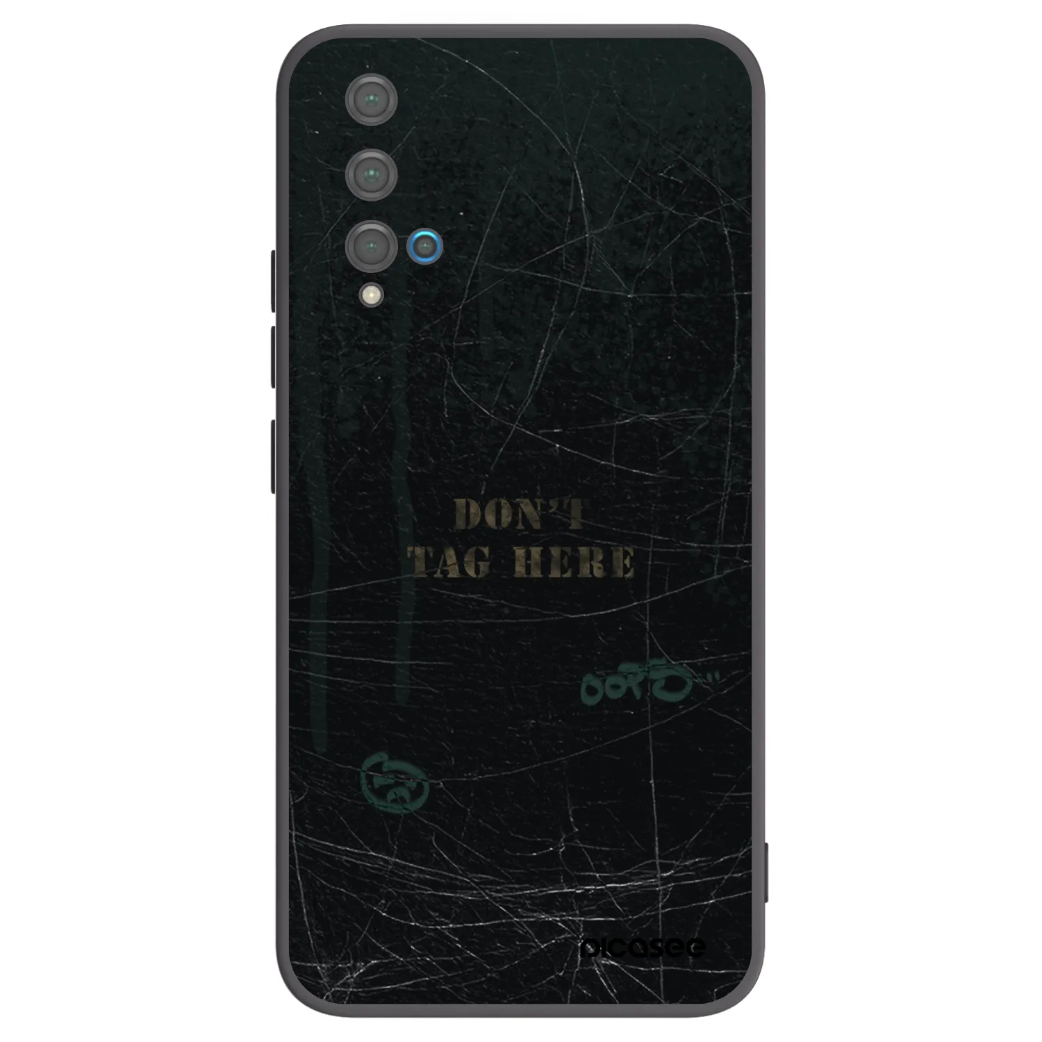 Picasee silikónový čierny obal pre Huawei Nova 5T - DON´T TAG