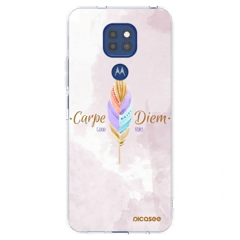 Picasee silikónový prehľadný obal pre Motorola Moto G9 Play - Užívaj dňa