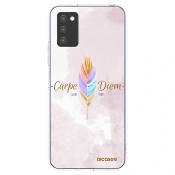 Picasee silikónový prehľadný obal pre Samsung Galaxy A02s A025G - Užívaj dňa