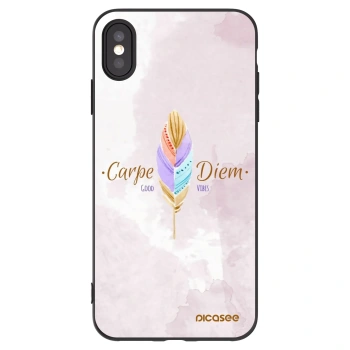 Picasee silikónový čierny obal pre Apple iPhone XS Max - Užívaj dňa