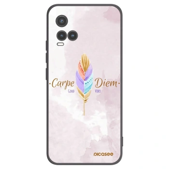 Picasee silikónový čierny obal pre Vivo Y33s - Užívaj dňa