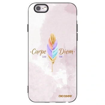 Picasee silikónový čierny obal pre Apple iPhone 6/6S - Užívaj dňa