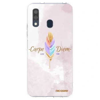 Picasee silikónový prehľadný obal pre Samsung Galaxy A40 A405F - Užívaj dňa