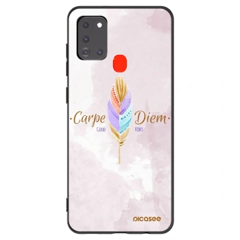 Picasee silikónový čierny obal pre Samsung Galaxy A21s - Užívaj dňa