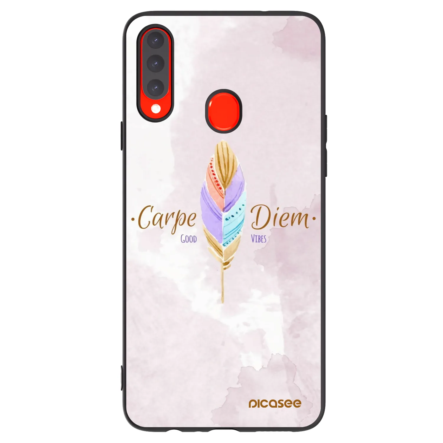 Picasee silikónový čierny obal pre Samsung Galaxy A20s - Užívaj dňa