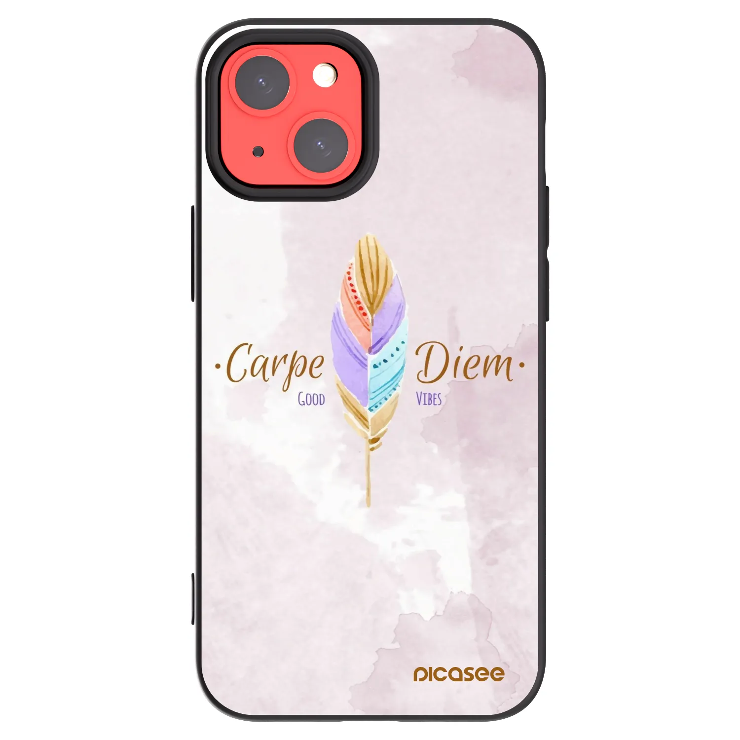 Picasee silikónový čierny obal pre Apple iPhone 13 mini - Užívaj dňa