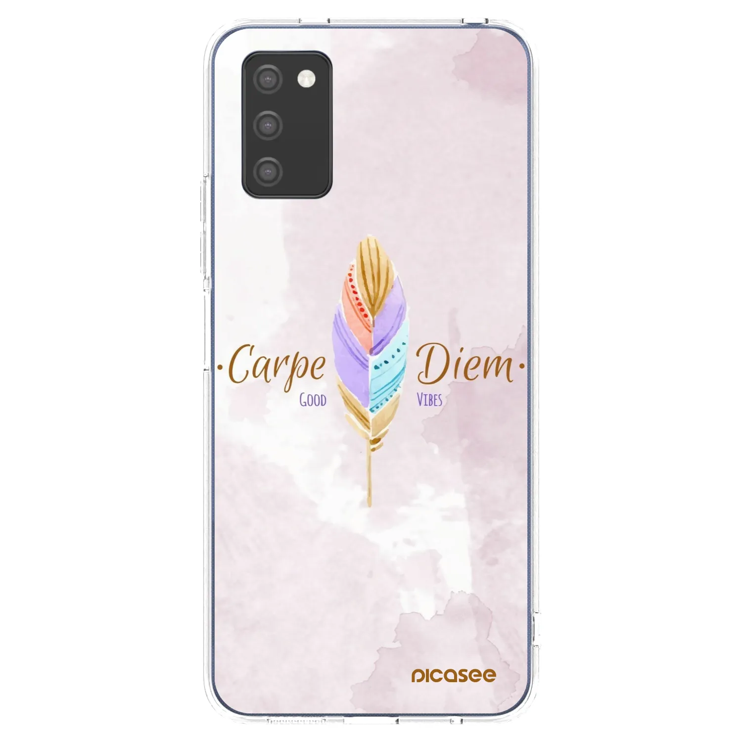 Picasee silikónový prehľadný obal pre Samsung Galaxy A02s A025G - Užívaj dňa